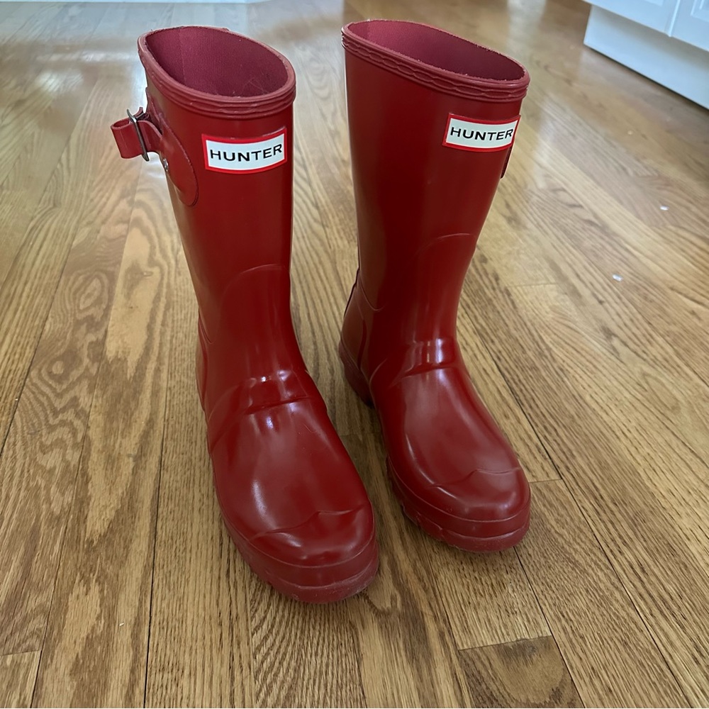 Red Hunter Short Ankle Rain boots